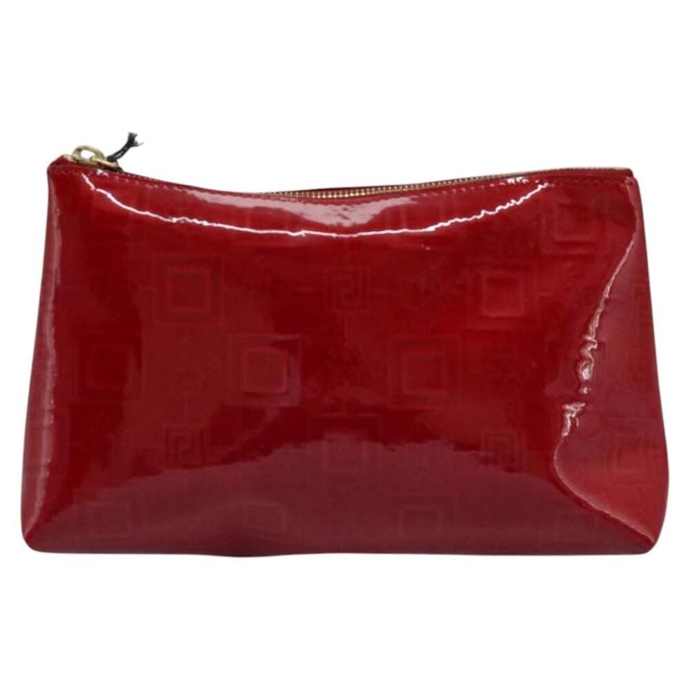Gianni Versace Patent Leather Pouch Red